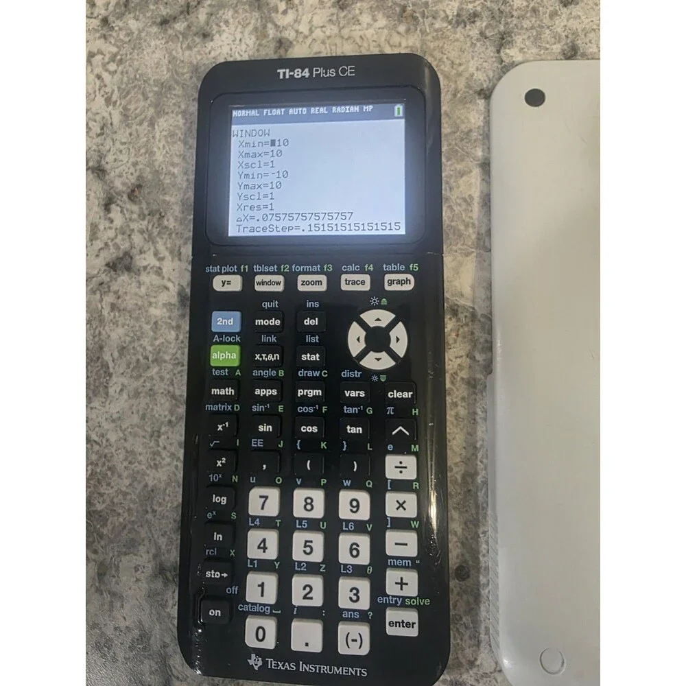 TEXAS INSTRUMENTS TI-84 PLUS CE GRAPHING CALCULATOR BLACK & WHITE
